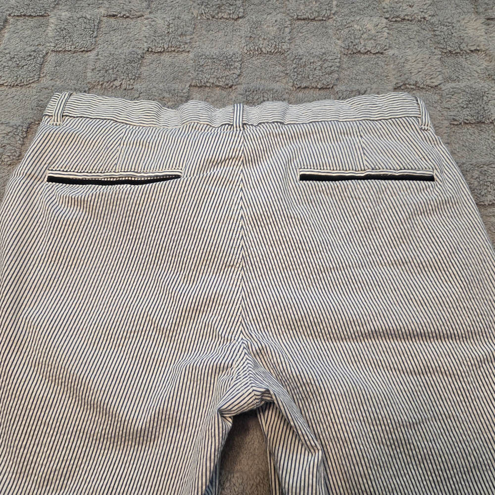Britches Seersucker Shorts Men's 34x10 Blue & White Stripe Preppy Chino DadCore - Picture 10 of 10